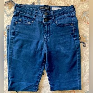 Aeropostale navy blue denim high waisted jegging - Size 2 reg